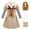 Dress+ Bag+ Wig, variant on Girls M3gan Costume Dress Long Sleeve Bowknot Megan Costume Halloween Outfit for 4-12Y