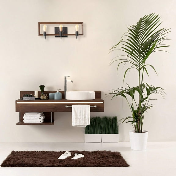 Picture Frame 3-Light Farmhouse Vanity Light