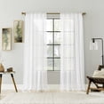 thumbnail image 6 of Archaeo  100% Cotton Sheer  Rod Pocket Single Curtain Panel, 1 Panel, White, 50”W x 84"L, 6 of 9