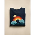 thumbnail image 3 of Retro Rainbow Love Is Love Sweatshirt Women -Image by Shutterstock, Female Medium, 3 of 4