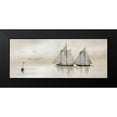 thumbnail image 2 of Stellar Design Studio 14x8 Black Modern Framed Museum Art Print Titled - Mystic Sail I, 2 of 5