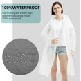 thumbnail image 4 of HAHDAXIA Imperméables Réutilisables, Lot de 2, Ponchos de Pluie en EVA pour Adultes et Enfants, Imperméables avec Capuchon pour Femmes et Hommes, 4 of 5