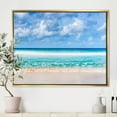 thumbnail image 5 of DESIGN ART Designart 'Tranquil Beach under White Clouds' Modern Seascape Framed Canvas Artwork, 5 of 5