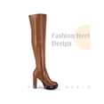 thumbnail image 3 of BLISSFUL STEP Platform Chunky Heels Over the Knee High Boots for Women, 3 of 6