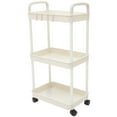 thumbnail image 3 of Worgeous  Book Cart with Wheels Shelf Bathroom Counter Organizer Storage Office White, 3 of 8