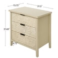 thumbnail image 2 of Gewnee 3-Drawer Storage Cabinet, Classic American Style Storage Organizer for Bedroom, Living Room and Study, 2 of 17