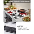 thumbnail image 4 of Stove Top Covers for Electric Stove 28.5x20.5 Inches, Red Grey Geometric Heat Insulation Fireproof Glass Cooktop Protector, Irregular Abstract Art Modern Countertop Stovetop Cover for Kitchen, 4 of 8