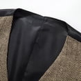 thumbnail image 3 of Men's Retro Double Breasted Vest - Fashionable Solid Color Suit Waistcoat, Polyester for Work/Wedding Events, 3 of 8