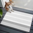 thumbnail image 3 of 2x3 Ft Entryway Area Rug, Grey Stripe Kitchen Rug Runner Washable Floor Mat, Modern Abstract Monochrome Geometric Non Slip Indoor Door Mat Throw Carpet for Bathroom Living Room Bedroom, 3 of 8