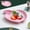 Pink#4, variant on XiYing Wheat Straw Plates with Vinegar Dish, Creative Design Multipurpose Tableware for Snacks, Fruits, Dumplings, Living Room Use, 8.46X6.89 Inches, 1-Piece