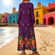 thumbnail image 5 of Vestido con Cuello Redondo de Manga Larga de Gasa Impreso para las Mujeres, Moda de Verano de Primavera Informal Y Elegante, 5 of 5