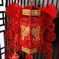 thumbnail image 3 of Chinese Flocking DIY Lantern Lucky 3D Non-woven Lantern Chinese New Year Lantern Spring Festival Decoration Hanging Ornaments, 3 of 6
