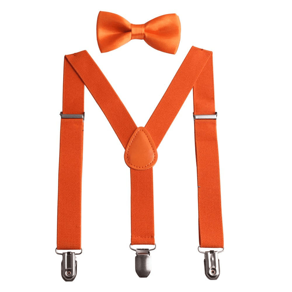 Boys and Girls Toddlers Kid n Me Kids Adjustable Elastic Suspenders And Bow Tie Gift Set Solid Color Perfect for Babies