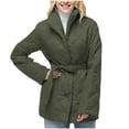thumbnail image 2 of BSDJILFG Women's Casual Cotton Jackets Quilted Down Jackets Loose Belted Puffy Winter Coats 50%, 2 of 5