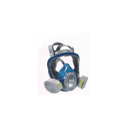 MSA Large Black silic Advantage 3230 Full Face Twin Port Air Purifying Respirator With Rubber Head Harness