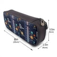thumbnail image 3 of Lsque Solar System Printed Big Capacity PU Leather Pencil Case Large Pencil Pouch Stationery Pen Bag Pencil Holder for Teen, 3 of 6