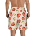 thumbnail image 3 of Kdxio Strawberries Pattern Mens Casual Shorts - Drawstring Summer Beach Sports Shorts for Men, 3 of 9