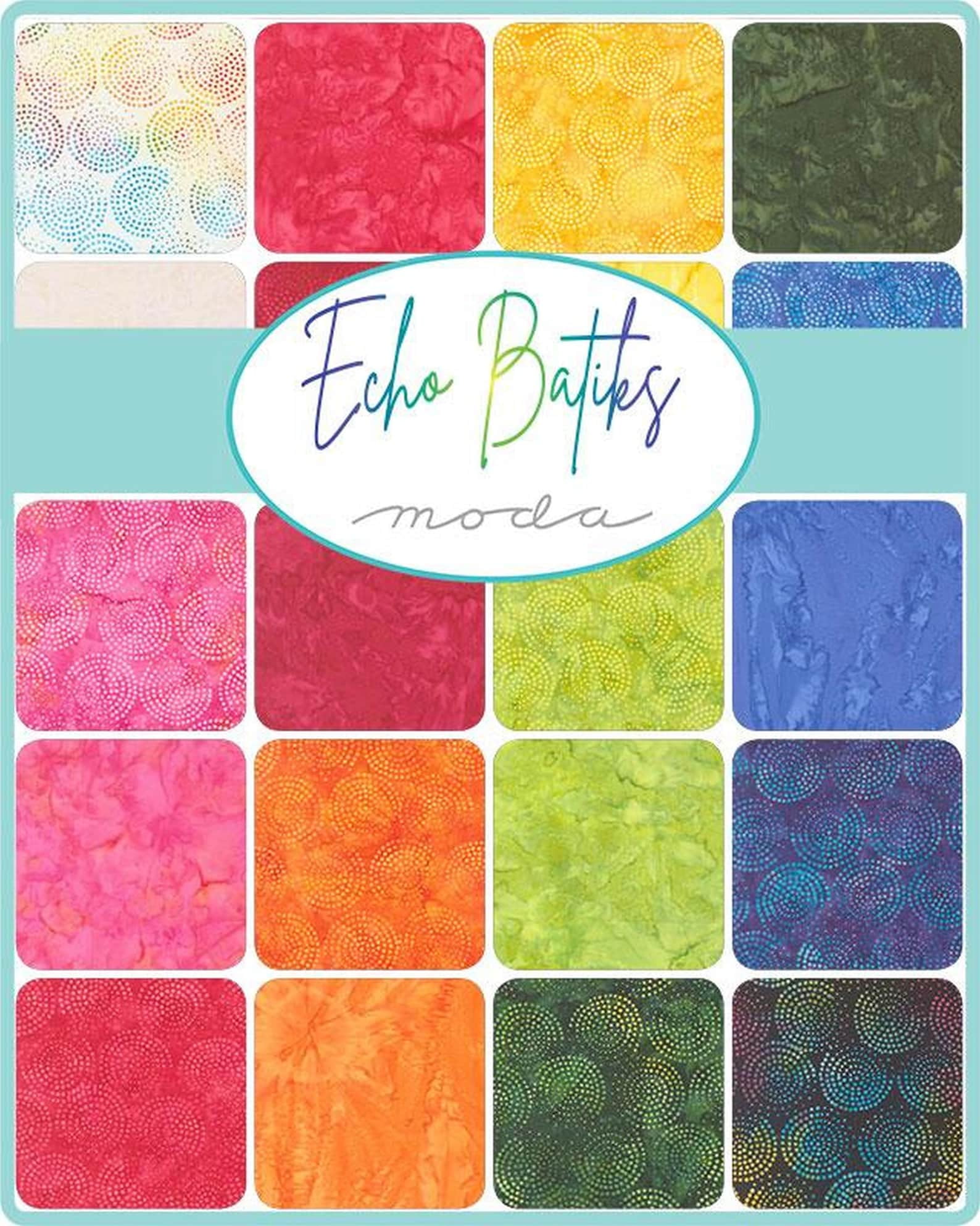 Echo Batiks Layer Cake by Moda; 42 - 10" Precut Fabric Quilt Squares