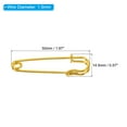 thumbnail image 2 of Uxcell Safety Pins 1.97 inch Large Metal Sewing Pins Gold Tone 20Pcs, 2 of 5