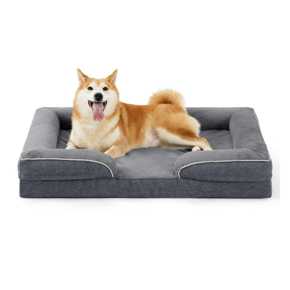 Cama ortopédica para perros, hecha para 4 mascotas, para perros grandes, con funda extraíble