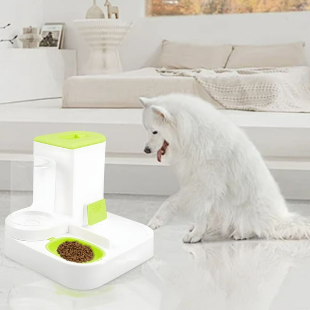 Nourriture Humide pour Chien, Distributeur d'Eau pour Chien avec Grande Capacité Séparation Sèche et Humide Distributeur d'Eau et de Nourriture Intégré Distributeur d'Eau pour Chien, Nourriture Sèche pour Chien, Distributeur Automatique de Nourriture pour Chien