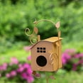 thumbnail image 6 of Zmeidao Metal Bird House with Poles - Outdoor Metal Bird House Stake Bird House, DIY Detachable Parts Stand for Patio Backyard Garden Outside Decoration for Birdhouse Lovers, 6 of 6