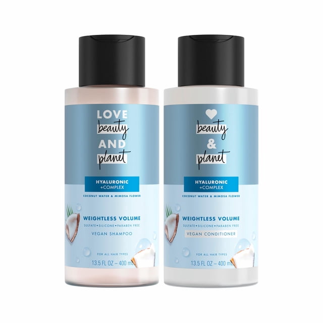 Champú y acondicionador Love Beauty and Planet Volumen 400 ml
