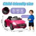 thumbnail image 4 of Xuanlur Licensed Benz CLS 350 12V Electric Ride on Toys with Parent Remote Control, Spring Suspension, Electric Car for Kids, Power Car Wheels with Bluetooth Music, LED Lights (Pink), 4 of 8