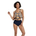 thumbnail image 4 of LIORA Women Two Piece High Waisted Bikini Ruffle Swimsuit with Bottom, 4 of 7