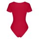 thumbnail image 5 of Gibobby Mono Ajustado de Verano Body de manga corta con cuello redondo para mujer, mono Sexy, mono, pijama, mono básico de Color sólido(Rojo， S), 5 of 5