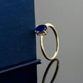 thumbnail image 4 of Gem Stone King 10K Yellow Gold Blue Sapphire Solitaire Engagement Ring | 1.02 Cttw | Oval 7X5MM | Gemstone Birthstone | Wedding Engagement Anniversary Promise Ring for Women, 4 of 4