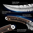 thumbnail image 2 of Qulajoy Viking Knife - 13.8 Inch Full Tang Boning Knife with 8.5 Inch Feather Blade & Leather Sheath - Sharp Hand-Forged 7Cr17MOV Real Carbon Steel, 2 of 6