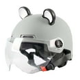 thumbnail image 1 of Open Face Moped Helmet Sun Visor Fashion Accessory Half Face Gray, 1 of 8