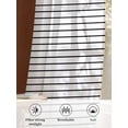 thumbnail image 6 of Sheer Curtains 108 Inches Long, Contemporary Striped Boho Art Light Filtering Window Curtains for Living Room/Bedroom, Black Brown Rod Pocket Voile Sheer Curtain Drapes, 52"W x 108"L, 2 Panels, 6 of 9