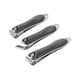 thumbnail image 1 of Conjunto de cortauñas conveniente Unique Bargains 1 Set cortauñas para uñas de los pies negro plata, 1 of 1