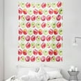 thumbnail image 1 of Apple Tapestry, Watercolor Macoun Cameo and Granny Smith Drawing in Agricultural Yield Pattern, Wall Hanging for Bedroom Living Room Dorm Decor, 60W X 80L Inches, Apple Green Red, by Ambesonne, 1 of 2