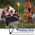 thumbnail image 4 of BTideas Taburete Portátil para Acampar, Pequeño Reposapiés Plegable para Exteriores, con Bolsillo Lateral y Bolsa de Transporte, Negro, 4 of 7