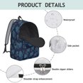 thumbnail image 4 of Robot and Robots Blue Pattern Backpack for School, Cute School Bag with Adjustable Shoulder Straps and Padded Back, 15.7"x11.8"x5.5", 4 of 5