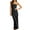 DT-Black, variant on DailyTrove Women's Solid Color Satin Maxi Dress, Strapless, Formal Event & Wedding Wear, Durable Polyester Blend, Fit & Flare, Plus Size Friendly