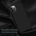 thumbnail image 4 of Compatible with iPhone 12 Pro Max case, Silicone Ultra Slim Shockproof Phone Case with [Soft Anti-Scratch Microfiber Lining], 6.7 inch, Black, 4 of 13