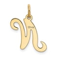 thumbnail image 3 of 14k Yellow Gold Polished Fancy Initial N Charm, 3 of 4