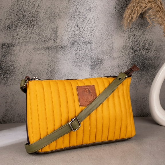 Abelardo Iconique Bag - Mustard Sling Leather Bag