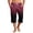 Wine, variant on Men's Gradient Print 3/4 Length Pants Soft Cotton Blend Casual Beach Shorts Olive Green 3Xl