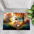 thumbnail image 4 of Hello Fall Siamese Football Welcome Autumn with Leaves Pumpkins Doormat Cat Lover Kitten Owner Gifts Indoor Outdoor Welcome Mat - 00012, 4 of 5