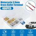 thumbnail image 4 of CNKOO 400Pcs Male Female Connector Terminals 3.9mm Safe Electrical Wire Connector Terminal with Insulating Sleeves Brass Wire Connector Set for Motorcycles Cars RVs Marine, 4 of 11