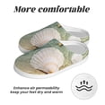 thumbnail image 6 of Fotbe Starfish And Seashell Pattern Women's Fuzzy Curly Fur Memory Foam Loafer Slippers Indoor Outdoor Slippers Winter Home Shoes-37/38, 6 of 7