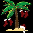 thumbnail image 3 of CafePress - Tropical Christmas Men's Dark Pajamas - Men's Dark Loose Fit Cotton Pajama Set, 3 of 7