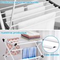 thumbnail image 2 of Plegable, Tendedero Vertical Metálico Plegable, Tendedero de Ropa Extensible para Interiores y Exteriores, 2 of 7