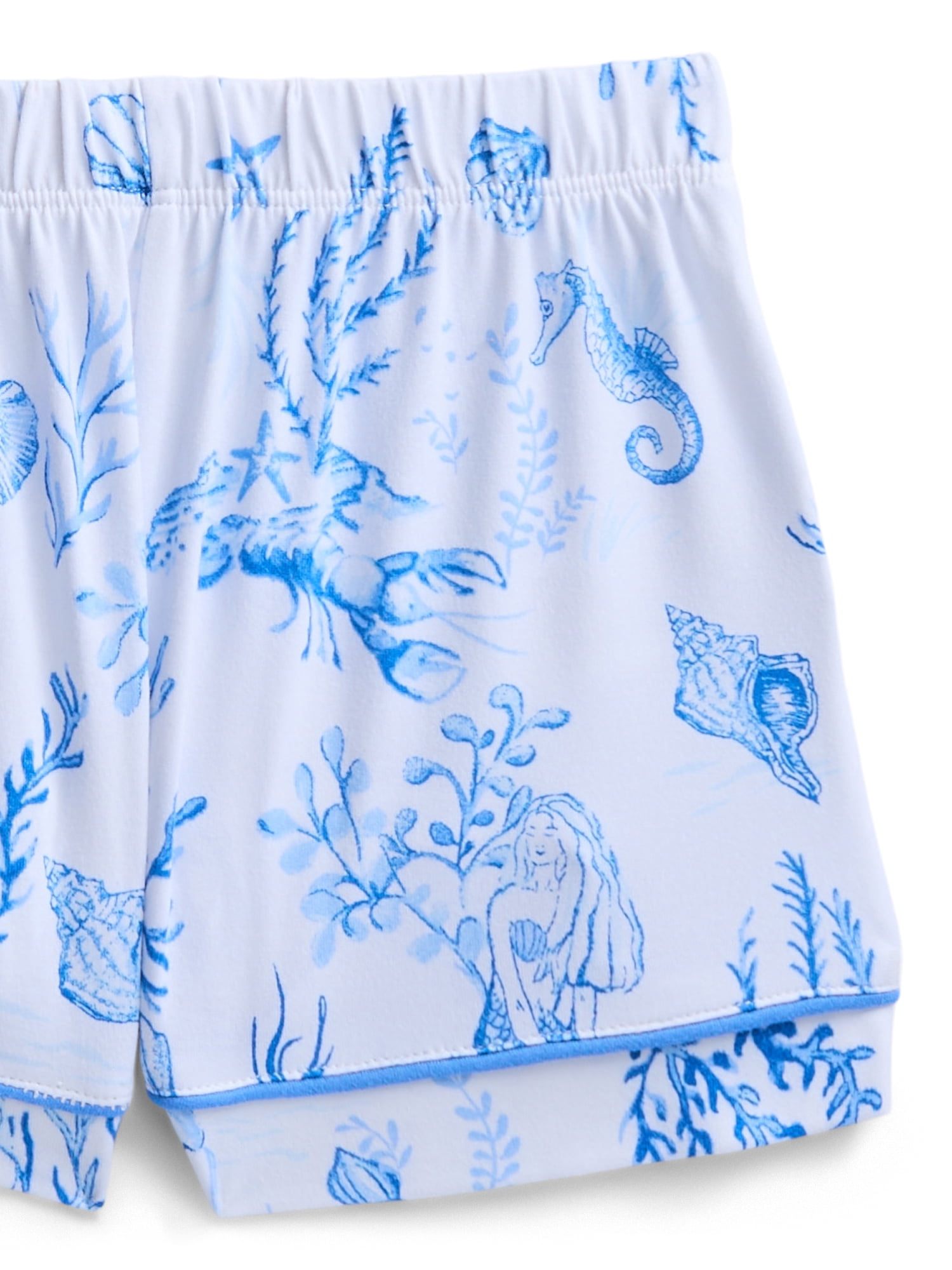 Joyspun Toddler Mommy and Me Notch Collar Top and Shorts Family Matching Pajama Set, Sizes 2T-5T