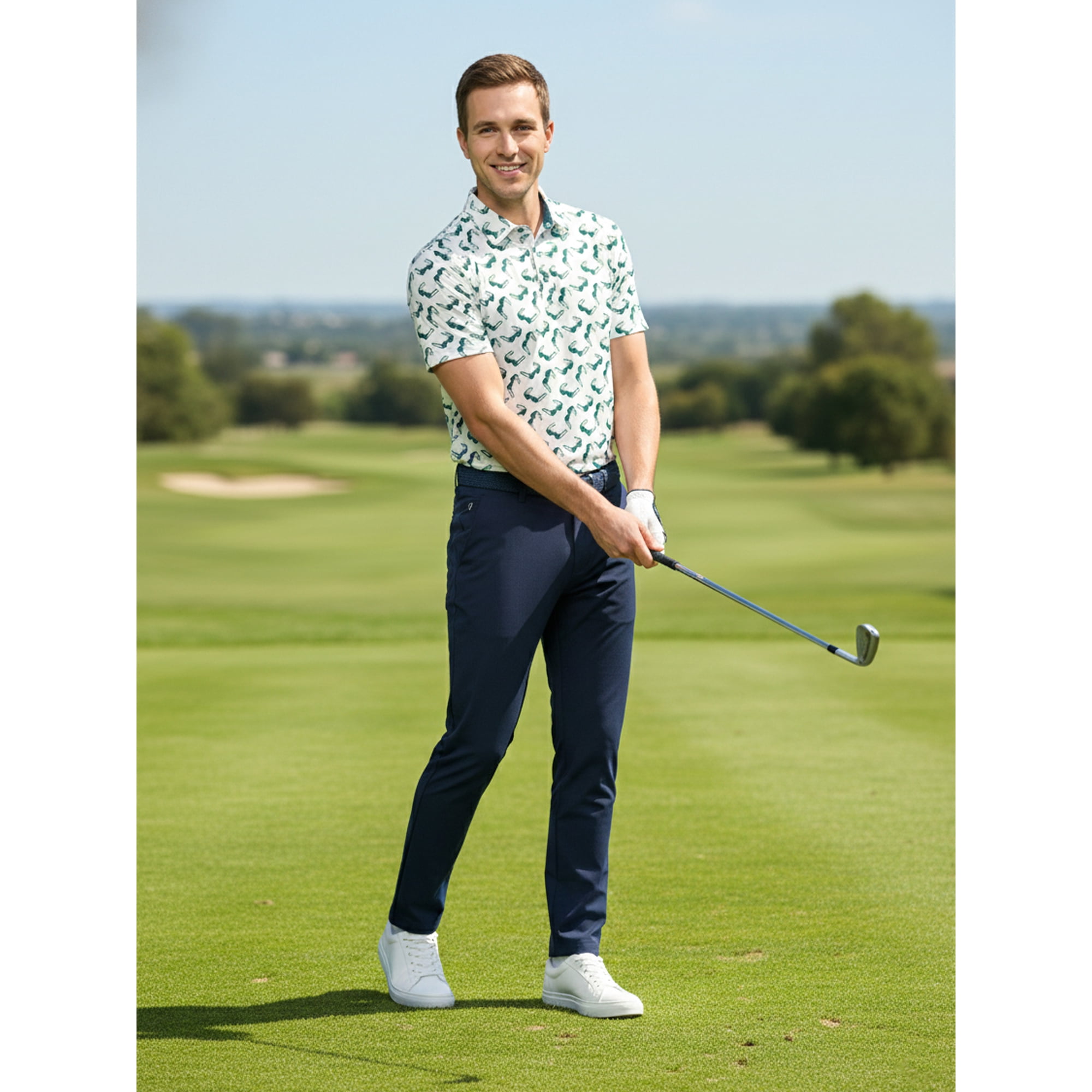 Birdie Bound Men's and Big & Tall Glasses Print Top, Sizes XS-4XLT